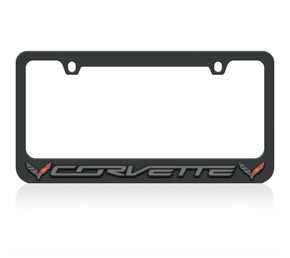 Chevrolet Corvette C7 Black License Plate Frame