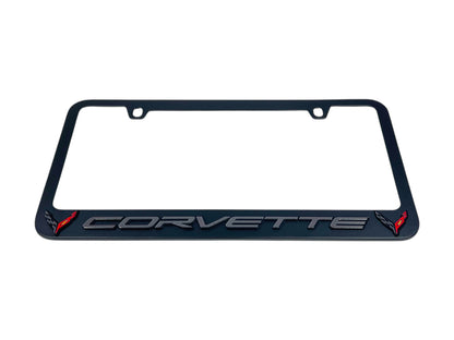 Chevrolet Corvette C8 Black License Plate Frame
