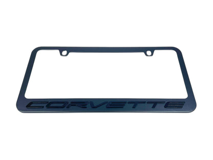 Chevrolet Corvette C8 Black License Plate Frame