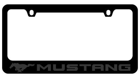 Ford Mustang Horse Black License Plate Frame