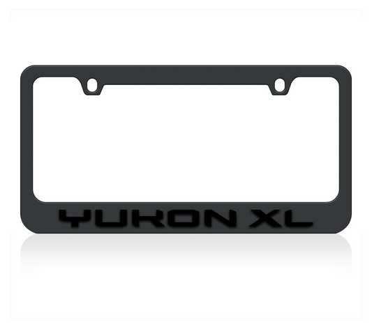 GMC Yukon XL Black License Plate Frame