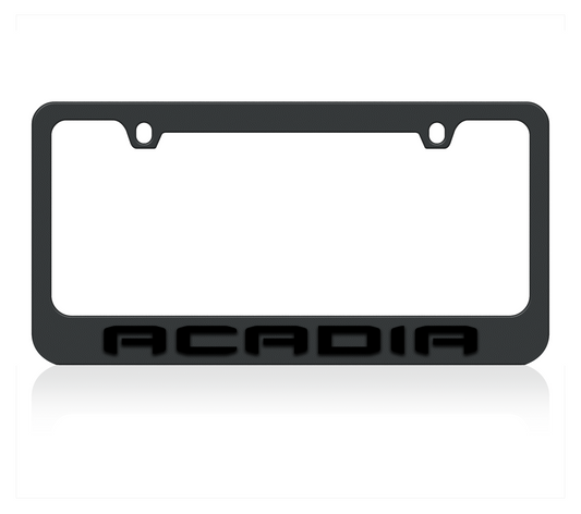 2019 GMC Acadia Blacked Out License Plate Frame
