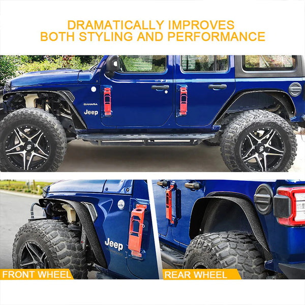 Grind Series Steel Fender Flare Kit – Fits 2018+ Jeep Wrangler JL