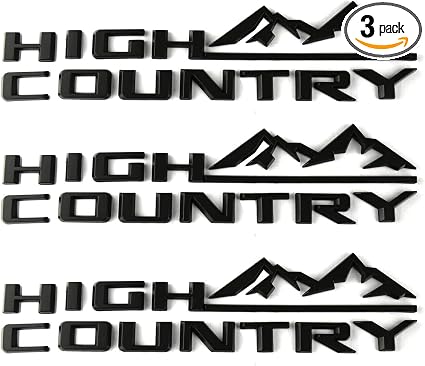 1Pc High Country Emblem Rear Tailgate Letter Logo Car Badge Nameplate Replacement for 2019-2025 Tahoe Silverado