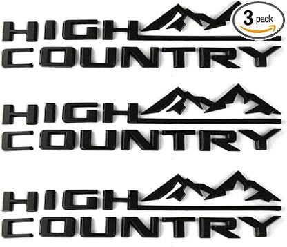 1Pc High Country Emblem Rear Tailgate Letter Logo Car Badge Nameplate Replacement for 2019-2025 Tahoe Silverado