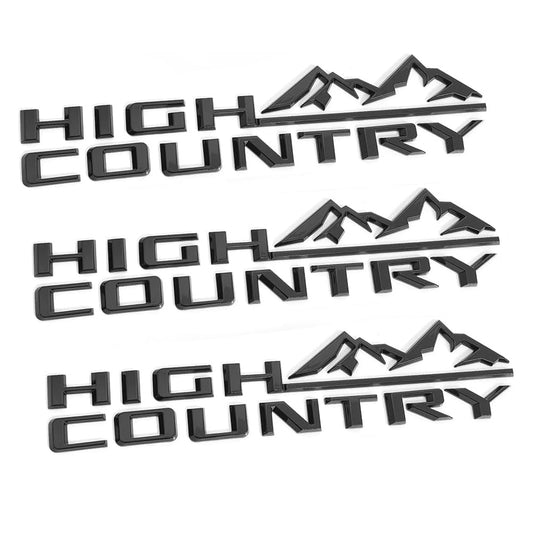 High Country Emblems Side Tailgate Badges 3D Letters Compatible with Silverado Tahoe Suburban 2019-2025 High Country