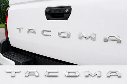 Chrome Tailgate Lettering Insert for 2024-2026 Toyota Tacoma, Emblem Badge Decal Overlay