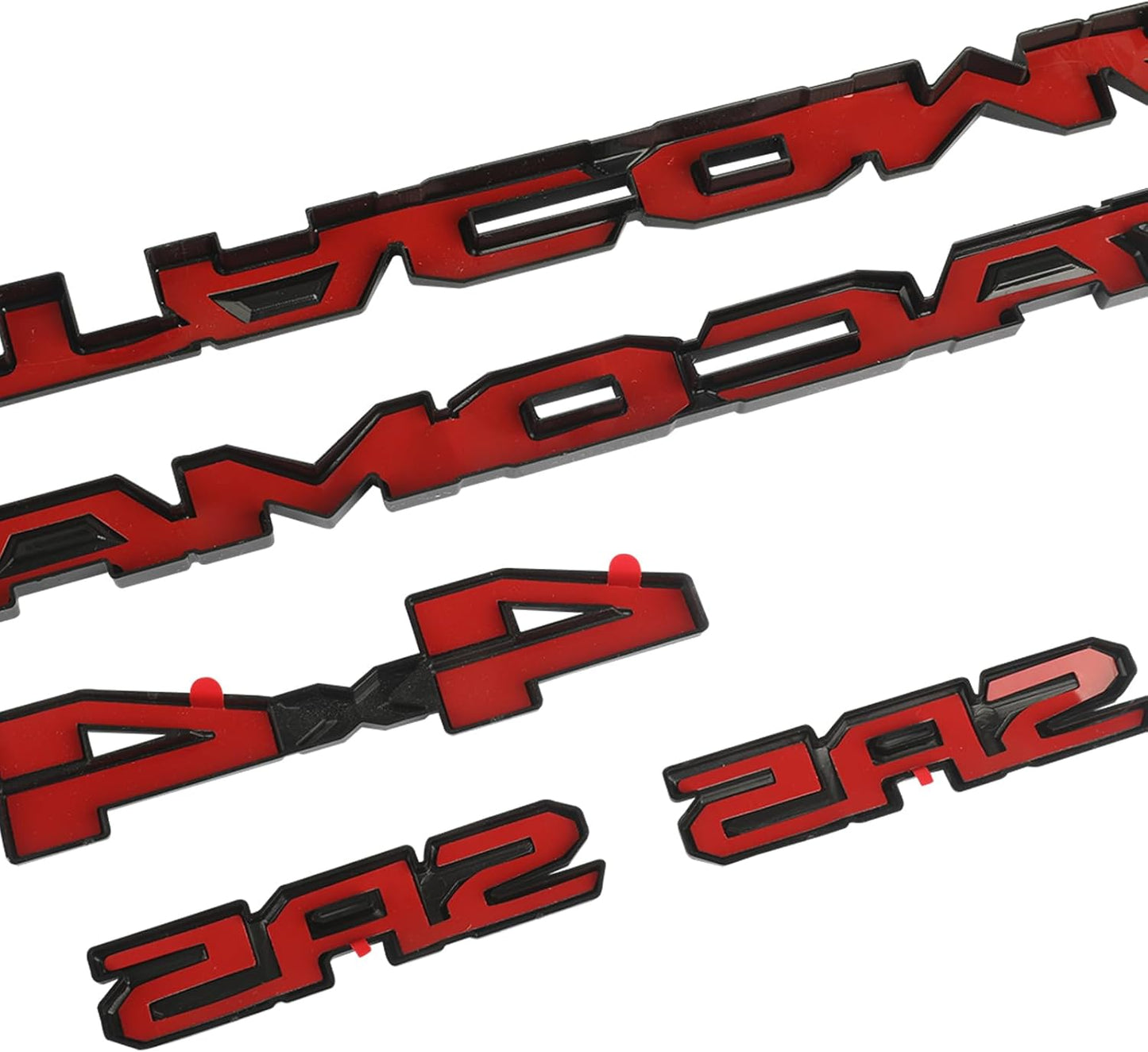 Blackout Emblem Overlays 5Pcs Compatible with Tacoma 2024 2025 2026 ABS Plastic Badge Emblems Overlay 250416 with Strong Adhesive Matte Black