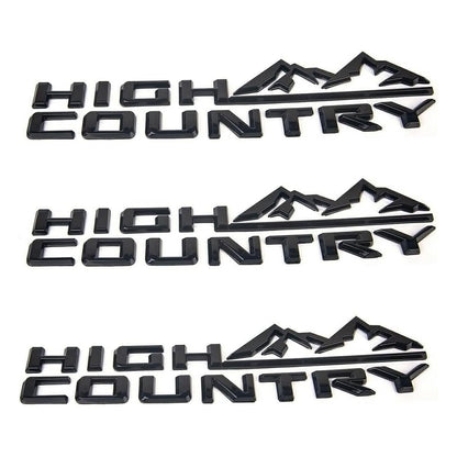 1Pc High Country Emblem Rear Tailgate Letter Logo Car Badge Nameplate Replacement for 2019-2025 Tahoe Silverado