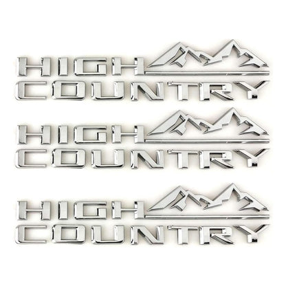 1Pc High Country Emblem Rear Tailgate Letter Logo Car Badge Nameplate Replacement for 2019-2025 Tahoe Silverado