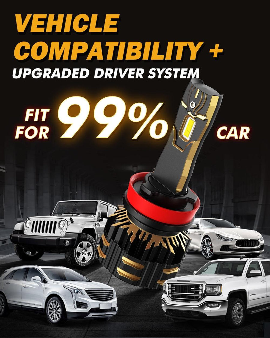 H11 LED Headlight Bulb Bundle for 2016–2020 Toyota Tacoma – High/Low Beam Upgrade