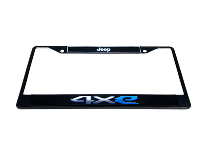 Jeep 4XE Black License Plate Frame