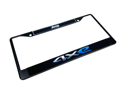 Jeep 4XE Black License Plate Frame