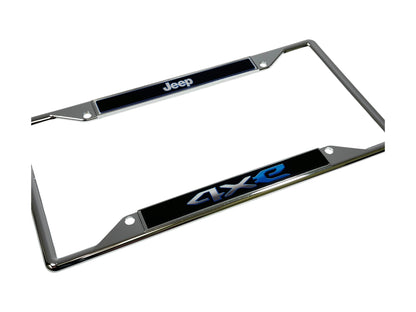 Jeep 4XE Chrome Plated License Plate Frame
