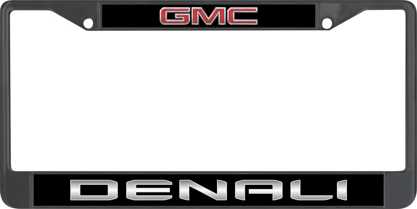 GMC Denali Black License Plate Frame
