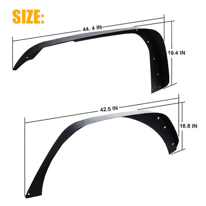 Grind Series Steel Fender Flare Kit – Fits 2018+ Jeep Wrangler JL