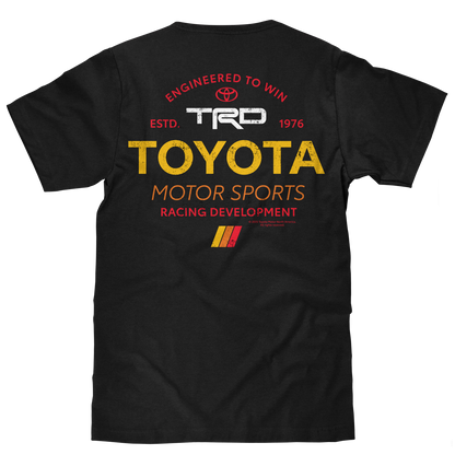 Toyota Racing Development TRD Front and Back Print T-Shirt - Black