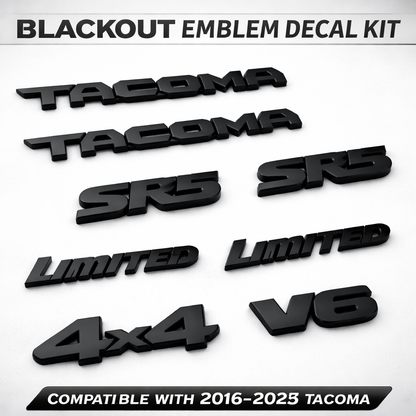 Emblem Overlay Blackout Kit for 2016-2023 Toyota Tacoma