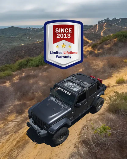 Mesh Sunshade Top – Fits Jeep Wrangler JL & Gladiator JT | UV Protection & Noise Reduction