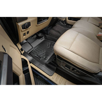 Custom Fit All-Weather Floor Liners for 2015–2025 Ford F-150 SuperCrew Cab with 1st Row Bench (No OTH), Carpet Flooring & 2nd Row Rear Underseat Storage