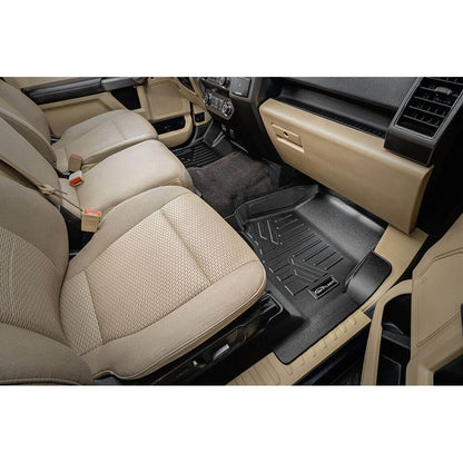 Custom Fit All-Weather Floor Liners for 2015–2025 Ford F-150 SuperCrew Cab with 1st Row Bench (No OTH), Carpet Flooring & 2nd Row Rear Underseat Storage