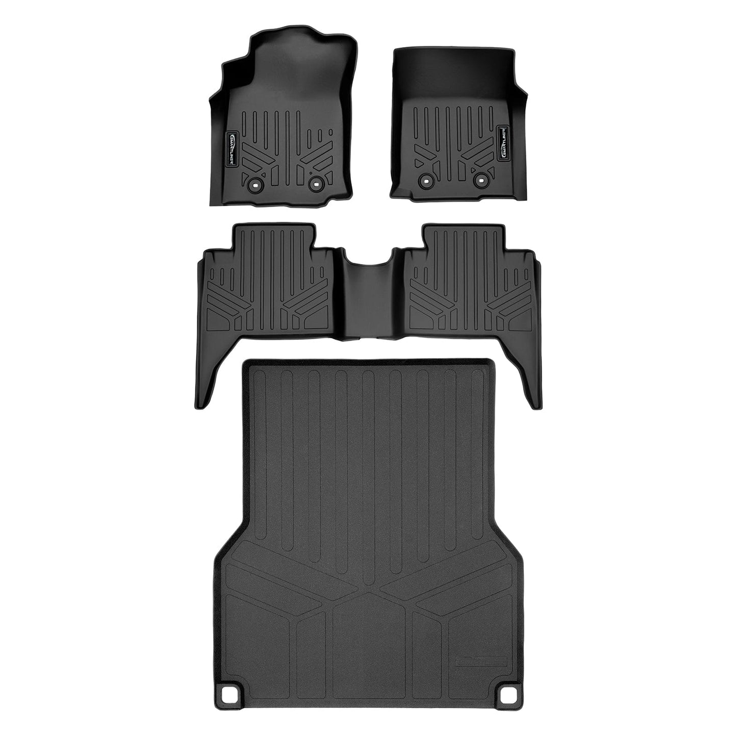 Custom Fit Floor Liners for 2018–2023 Toyota Tacoma Double Cab (Manual Transmission)