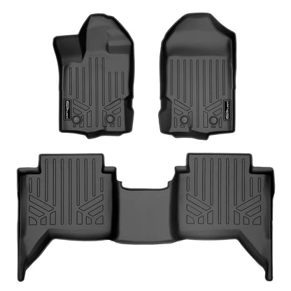 Custom Fit All-Weather Floor Liners for 2019–2023 Ford Ranger SuperCrew Cab (Carpet Flooring)