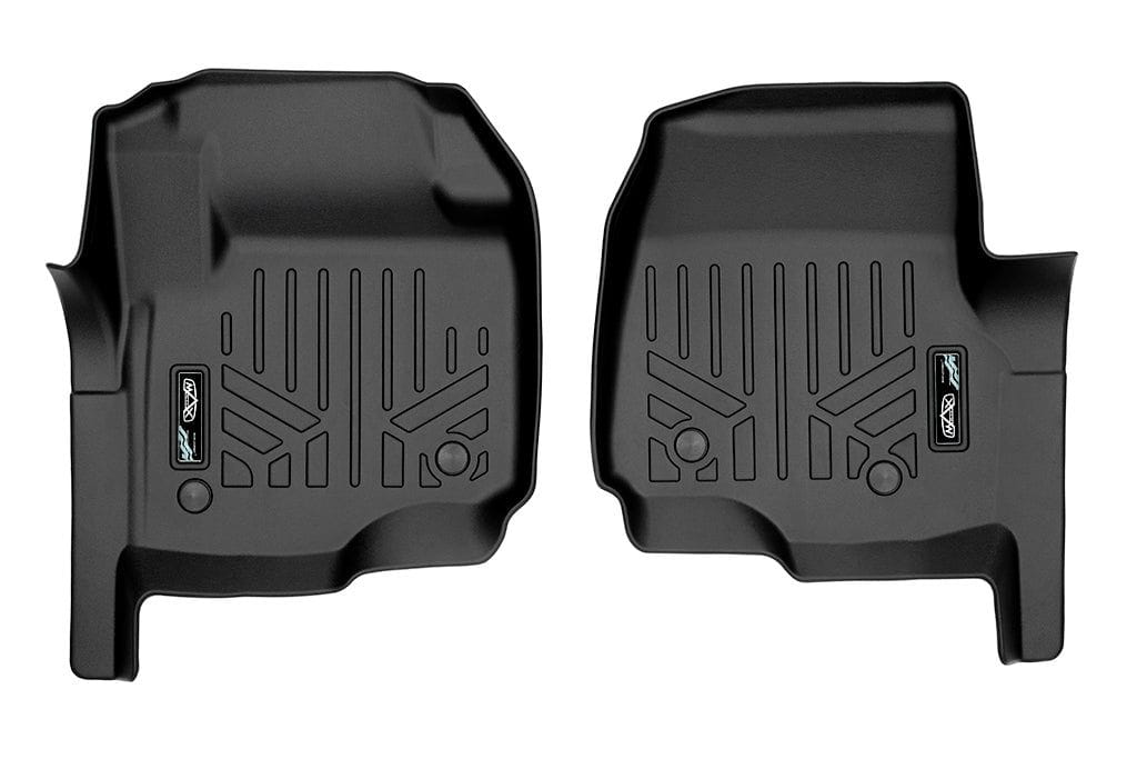 Custom Fit All-Weather Floor Liners for 2017–2025 Ford F-250 / F-350 SuperCrew Cab with Vinyl Flooring, 1st Row Bench Seat, No Over-The-Hump Coverage & Rear Underseat Storage