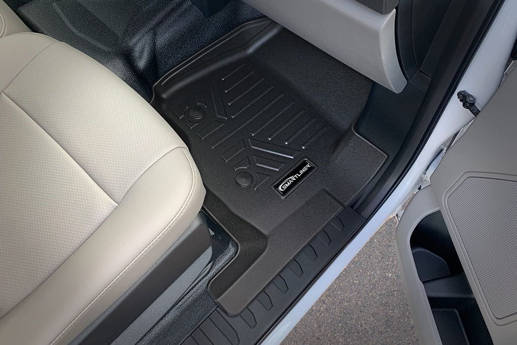 Custom Fit All-Weather Floor Liners for 2017–2025 Ford F-250 / F-350 SuperCrew Cab with Vinyl Flooring, 1st Row Bench Seat, No Over-The-Hump Coverage & Rear Underseat Storage