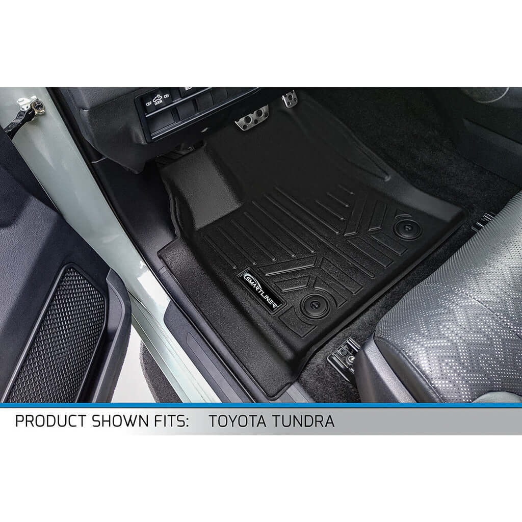 Custom Fit All-Weather Floor Liners for 2022–2025 Toyota Tundra / Tundra Hybrid CrewMax Cab with Underseat Storage
