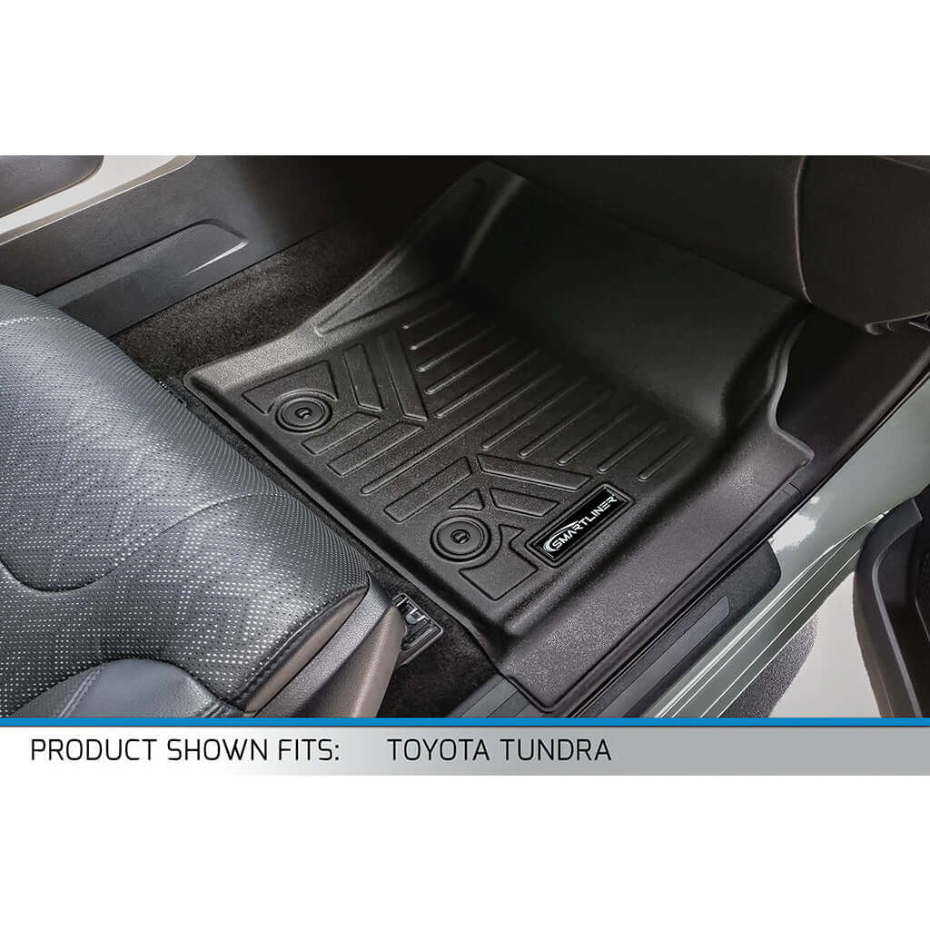 Custom Fit All-Weather Floor Liners for 2022–2025 Toyota Tundra / Tundra Hybrid CrewMax Cab with Underseat Storage