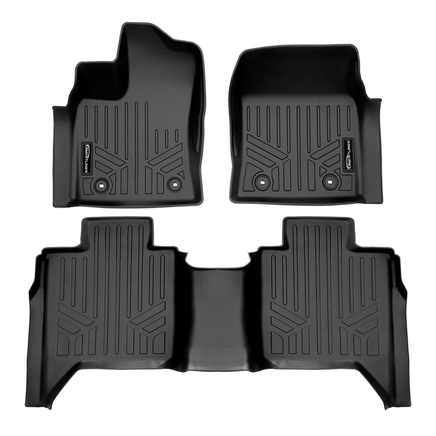 Custom Fit All-Weather Floor Liners for 2022–2025 Toyota Tundra / Tundra Hybrid CrewMax Cab with Underseat Storage