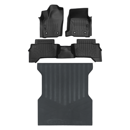 SMARTLINER All Weather Custom Fit Floor Liner Compatible With 2024-2025 Toyota Tacoma Double Cab (Manual Transition)