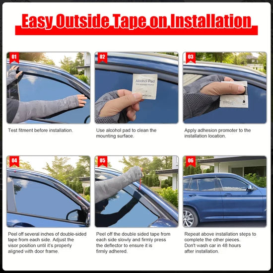 Window Visor for Chevy Silverado GMC Sierra Extended Cab 1999-2006 Acrylic