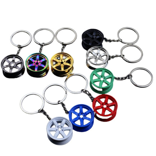 Metal Car Wheel Keychain – Automotive Accessory for Car Enthusiasts