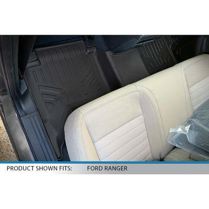 Custom Fit All-Weather Floor Liners for 2019–2023 Ford Ranger SuperCrew Cab (Carpet Flooring)