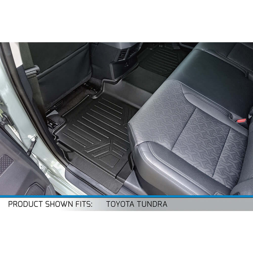 Custom Fit All-Weather Floor Liners for 2022–2025 Toyota Tundra / Tundra Hybrid CrewMax Cab with Underseat Storage