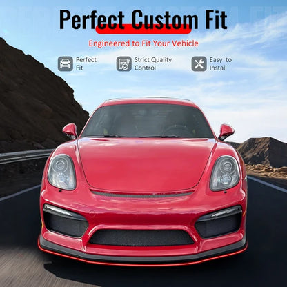 2016 Porsche 981 Cayman GT4 OE Style Front Bumper Lip Unpainted PU