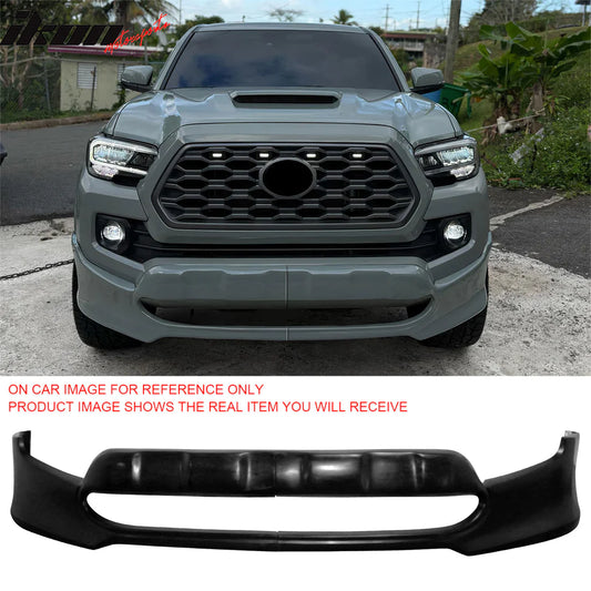2016–2023 Toyota Tacoma IKON Style Front Bumper Lip Splitter – Unpainted Black (2-Piece)