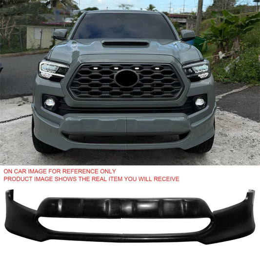 2016–2023 Toyota Tacoma IKON Style Front Bumper Lip Splitter – Unpainted Black (2-Piece)