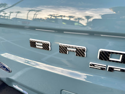 Rear Liftgate Letter Overlays Fits 2021-2026 Ford Bronco Sport