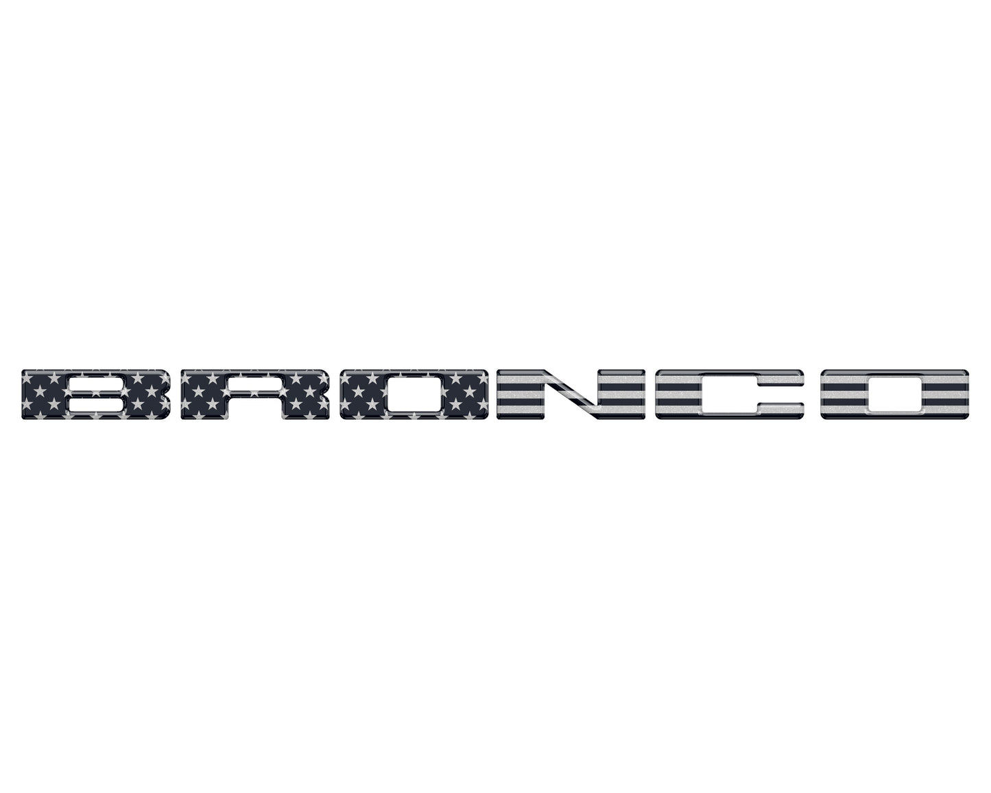 Front Grille Letter Overlays Fits 2021-2026 Ford Bronco