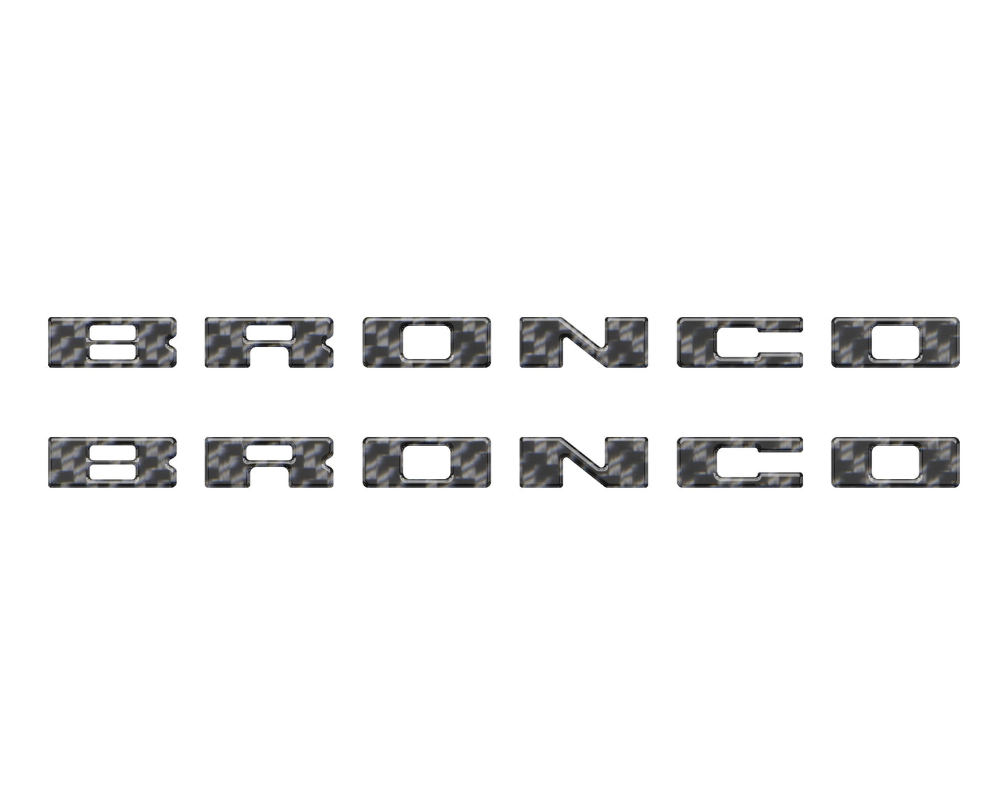 Bronco Running Board Letter Inserts/Overlays Fits 2021-2026 Ford Bronco
