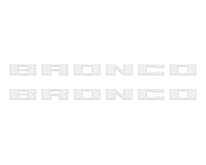 Bronco Running Board Letter Inserts/Overlays Fits 2021-2026 Ford Bronco