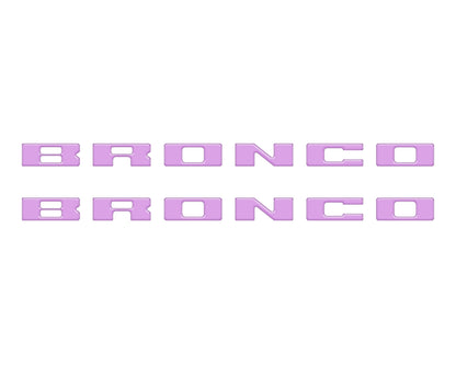 Bronco Running Board Letter Inserts/Overlays Fits 2021-2026 Ford Bronco