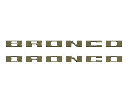 Bronco Running Board Letter Inserts/Overlays Fits 2021-2026 Ford Bronco