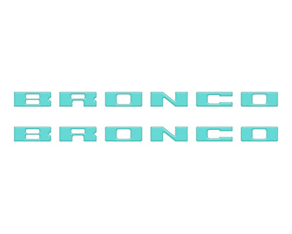 Bronco Running Board Letter Inserts/Overlays Fits 2021-2026 Ford Bronco