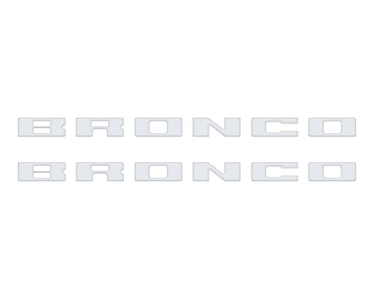 Bronco Running Board Letter Inserts/Overlays Fits 2021-2026 Ford Bronco