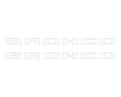Bronco Running Board Letter Inserts/Overlays Fits 2021-2026 Ford Bronco