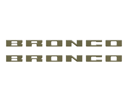 Bronco Running Board Letter Inserts/Overlays Fits 2021-2026 Ford Bronco